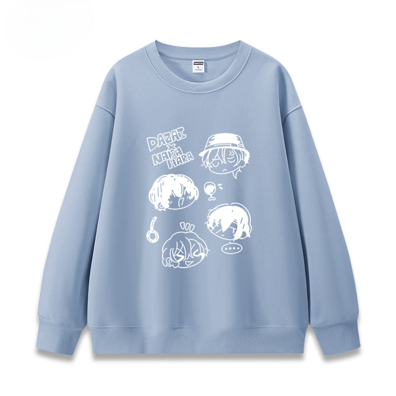 Unisex Anime Crew Neck Loose Sweatshirt