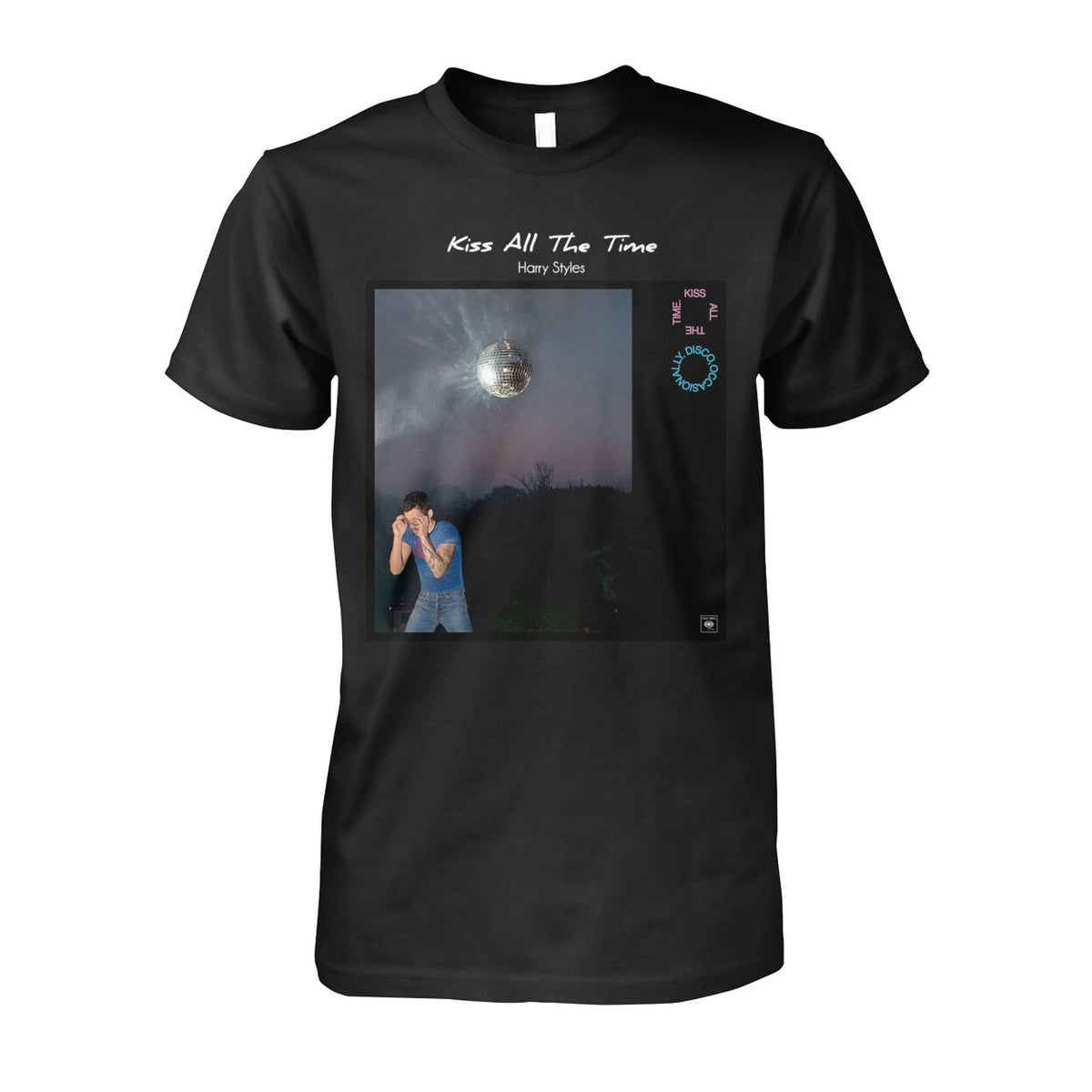 Unisex Black HS Kiss All The Time T-Shirt