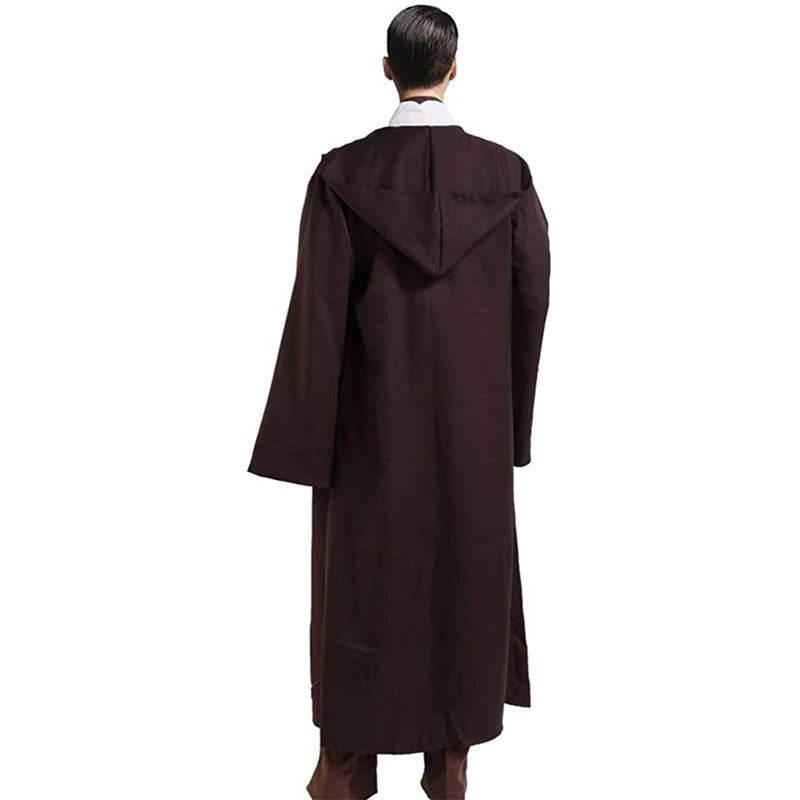 Unisex Chic Jedi Cosplay Costume Long Hooded Cloak