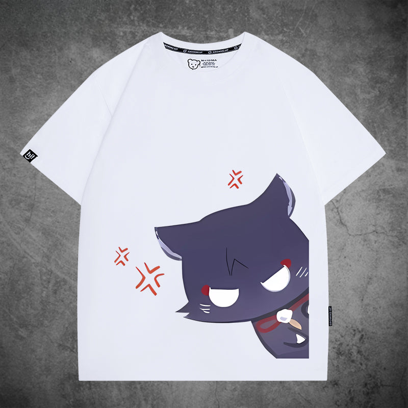 Unisex Game Cat Cotton Short-sleeved T-shirt