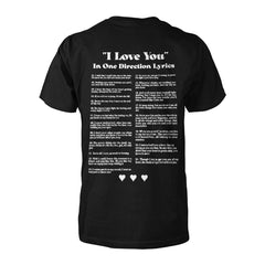 Unisex I Love You In 1D Lyrics Shirt