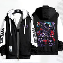 Men's and Women's Anime Print Zipper Hoodie