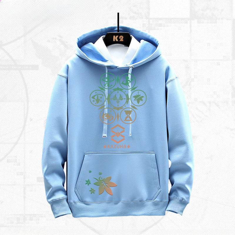 Game Pattern Printed Loose Hoodie