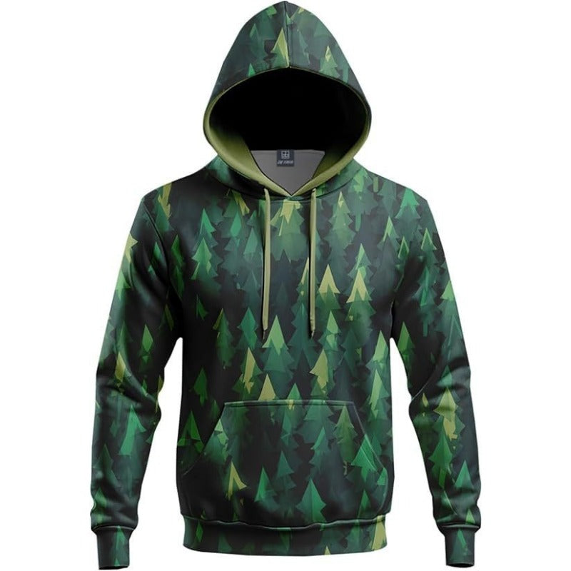 Splicing Pattern Digital Print Hoodie