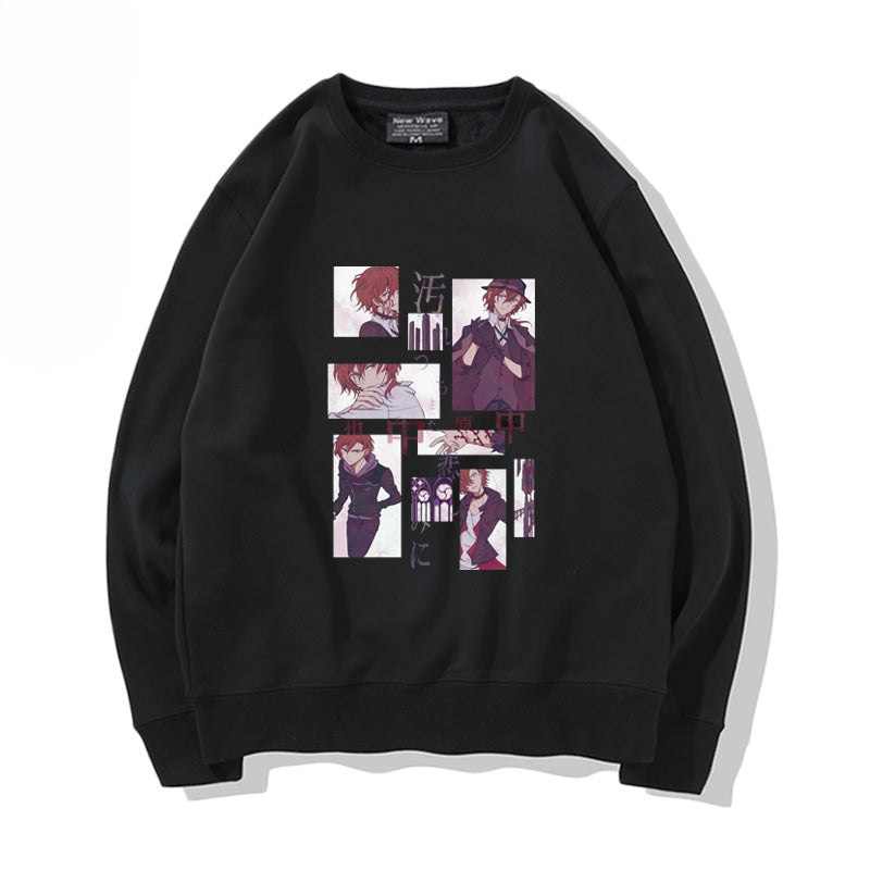 Casual Anime Pullover Round Neck Sweatshirt