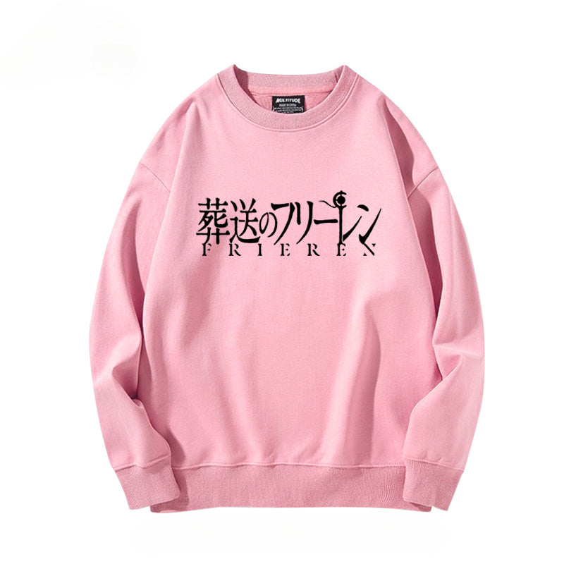 Women's Anime Print Crew Neck Sweatshirt