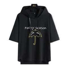 Ryo Rainy Season Short-sleeved Hooded T-shirt