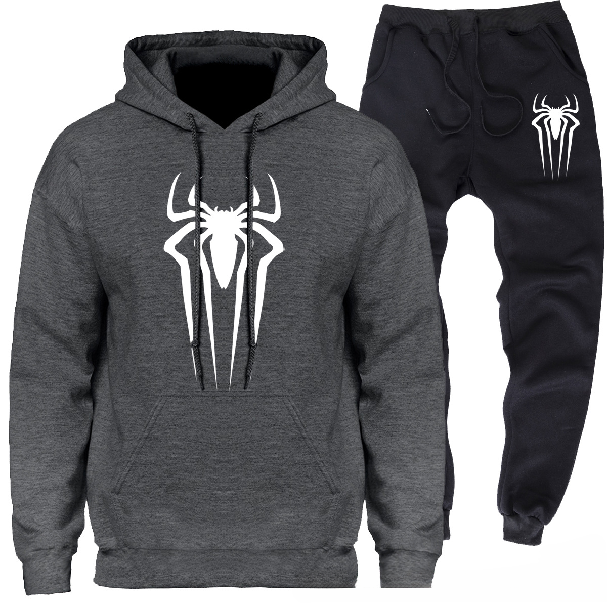 Casual Men's Spider Hoodie and Pants Co-ords Sportswear