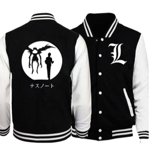 Unisex Casual Anime Printed Baseball Jacket