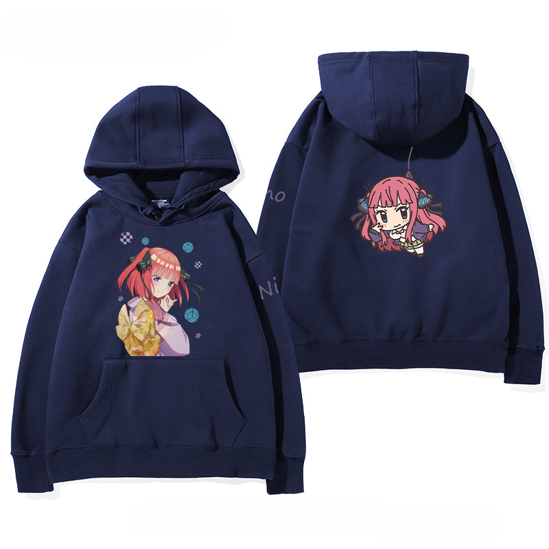 Women's Anime Nakano Print Loose Hoodie