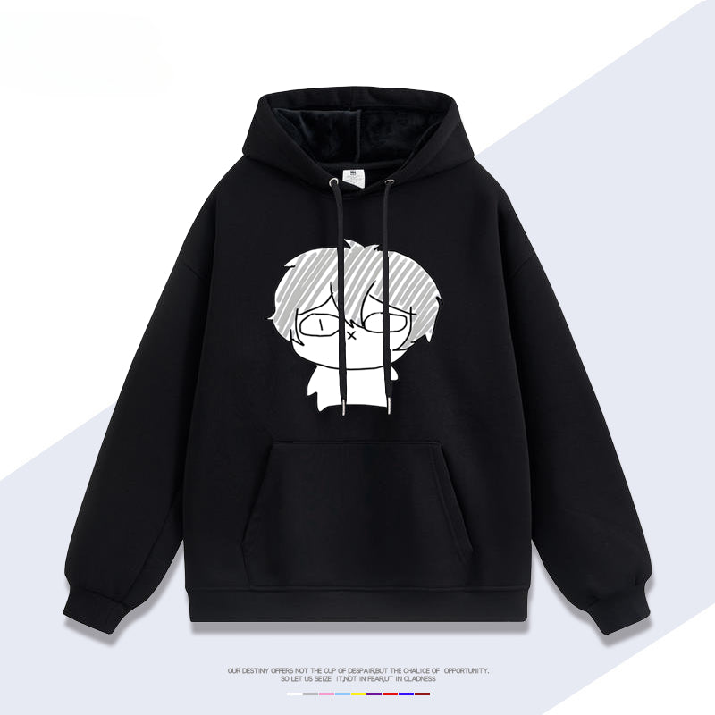 Unisex Trendy Anime Loose Cotton Hoodie