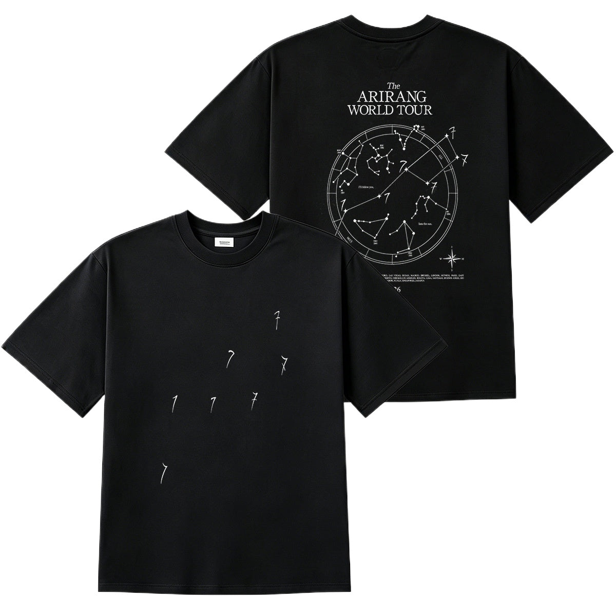 BANGTAN Constellation Print Cotton T-shirt