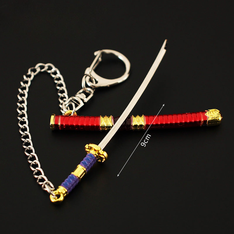 Cool Samurai Sword Cosplay Keychain Pendant