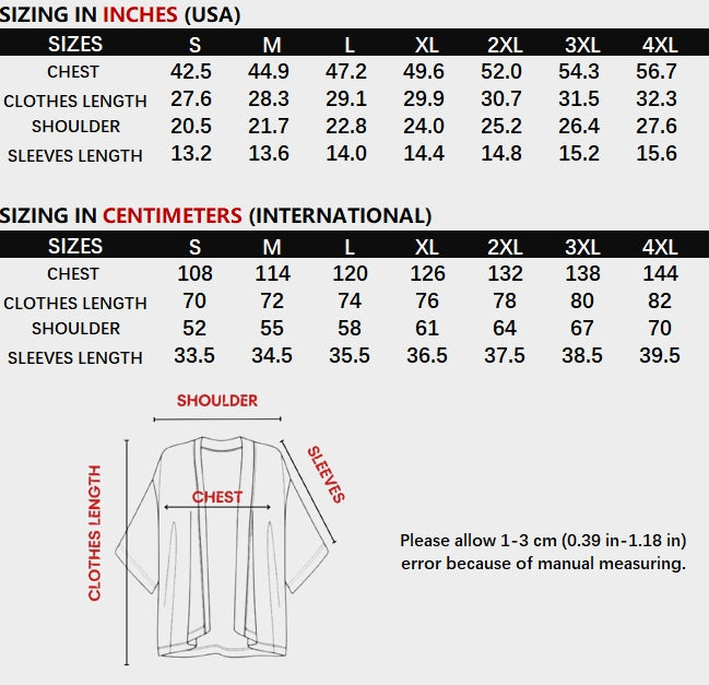 Men's and Women's Game Kimono Cloak