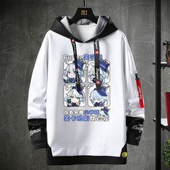Unisex Game Furina Fake Two-piece Hoodie