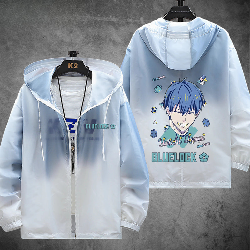 Unisex Anime Print Zipper Sunscreen Thin Jacket