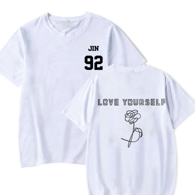 Casual LOVE YOURSELF Short-sleeved T-shirt