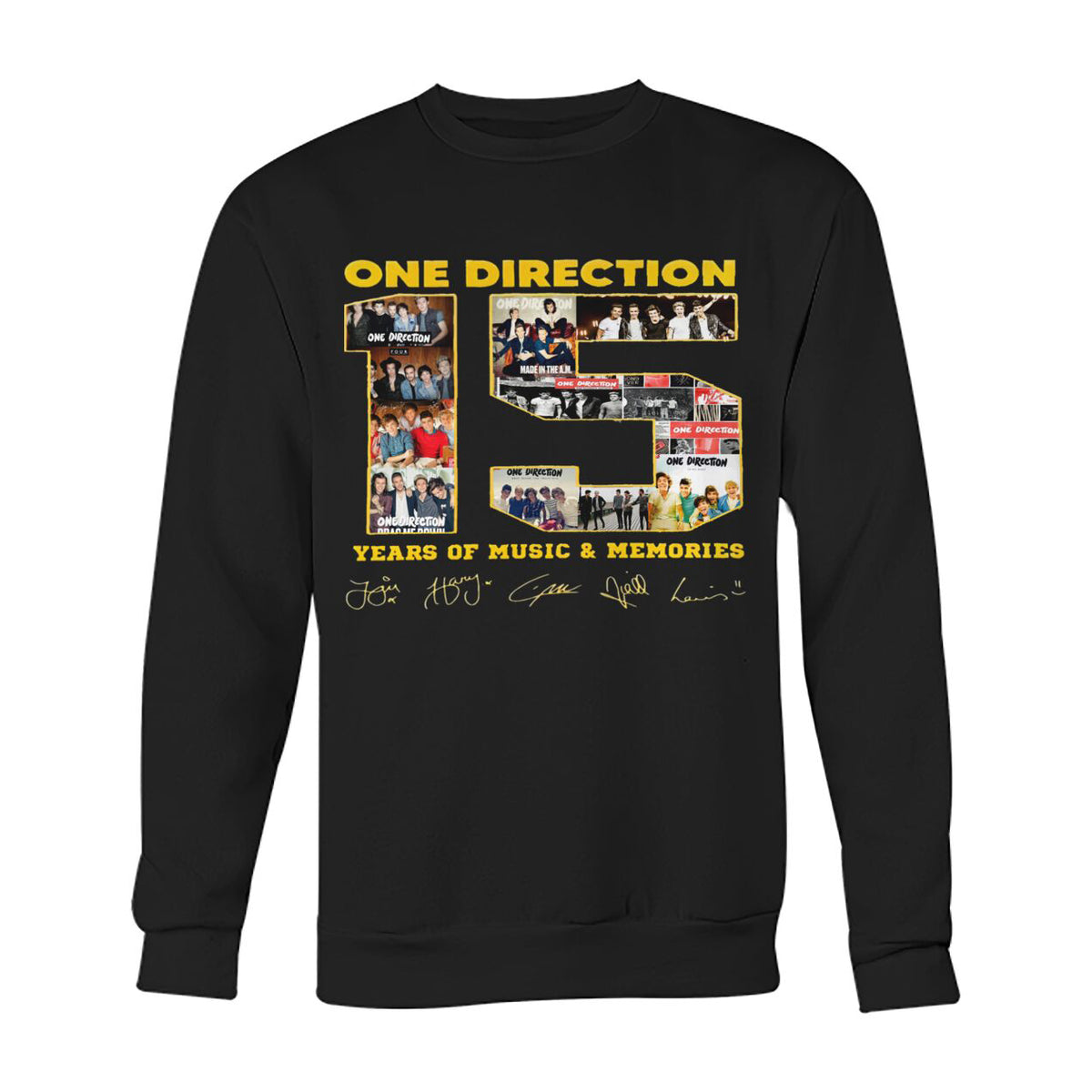 Unisex 15 years of Music & Memories 1D Sweatshirt