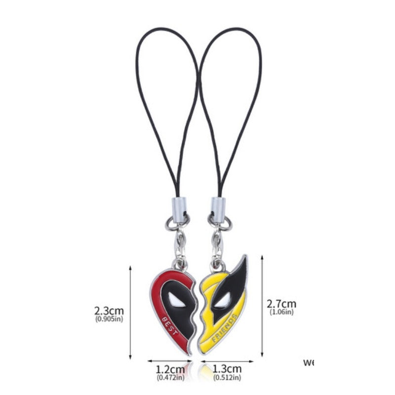 Deadpool and Wolverine Necklace Keychain