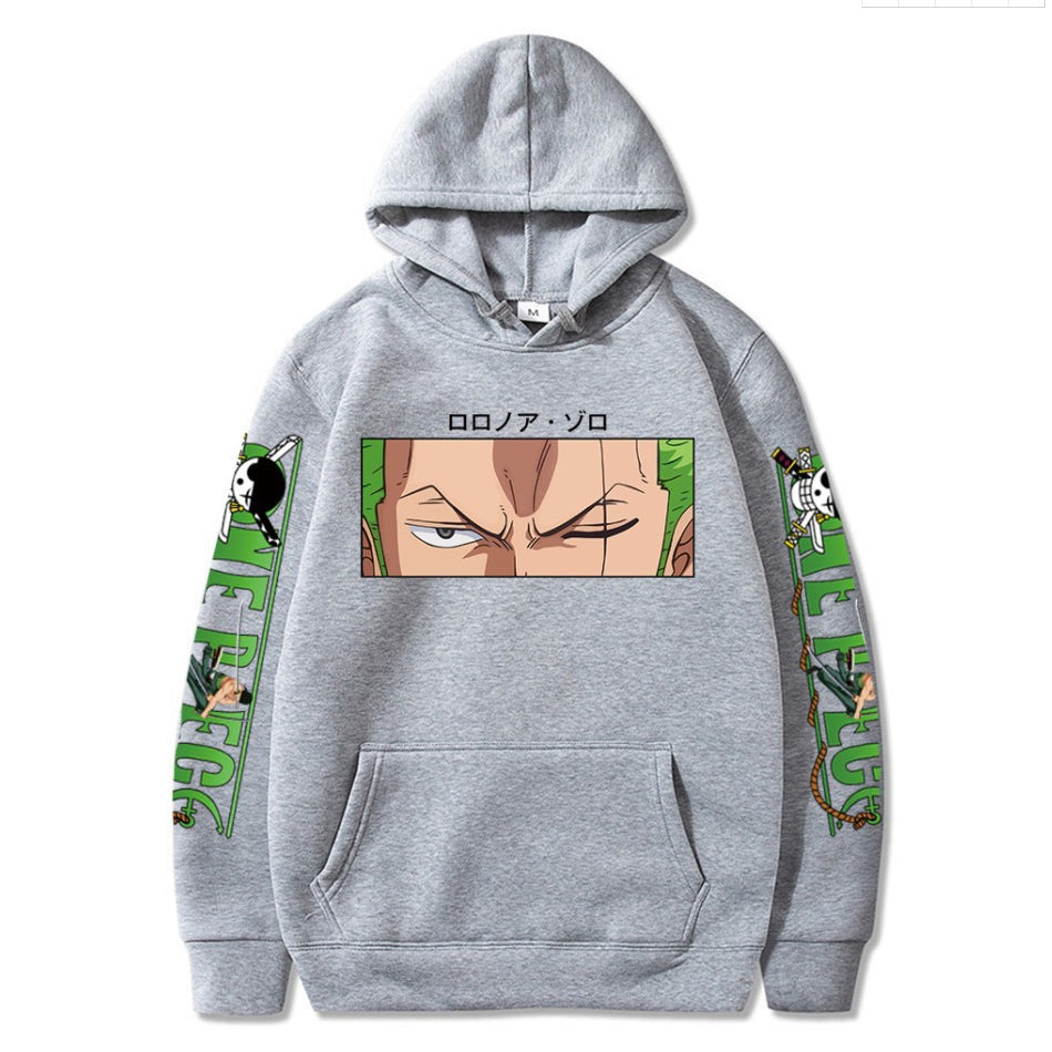 Unisex Zoro Graphic Print Relaxed Fit Hoodie