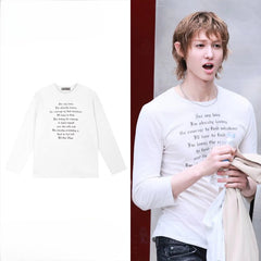 Martin Same White Letter Long-sleeved T-shirt