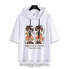 Anime Cos Hooded Short-sleeved T-shirt