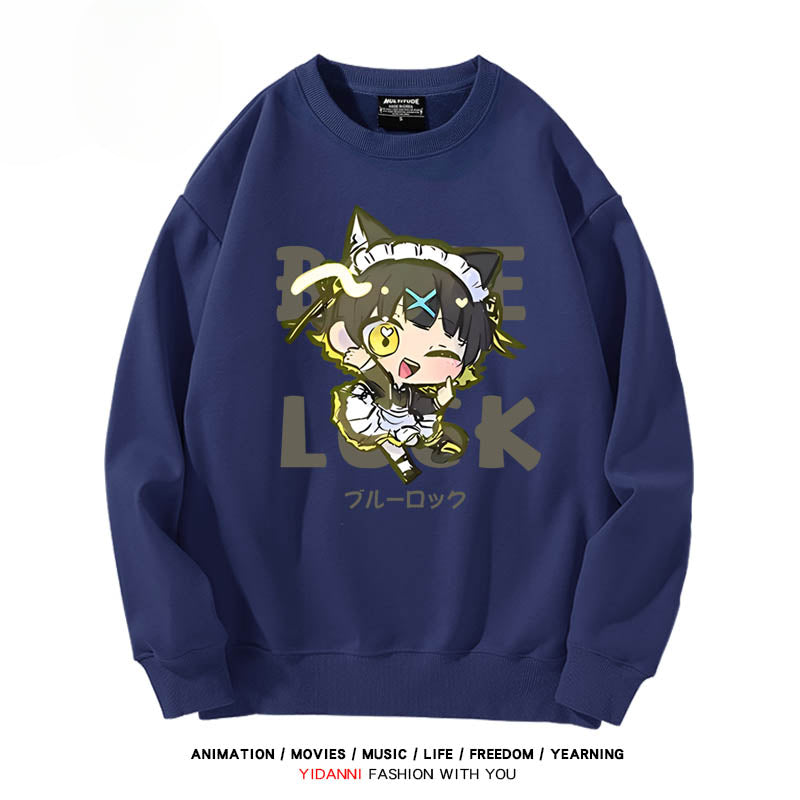 Cute Anime Pattern Crew Neck Sweatshirt