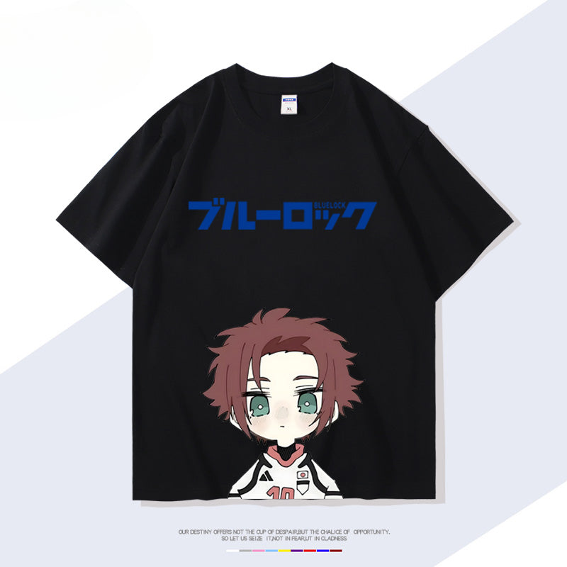 Anime Figure Print Short-sleeved T-shirt