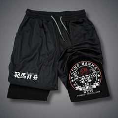 Men's Baki Hanma Printed Fitness Shorts