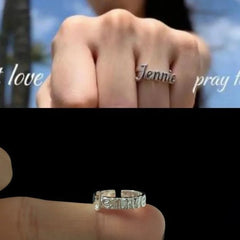 Rose Lisa Jennie Jisoo Letter Ring