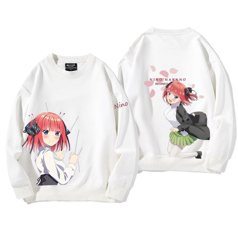 Nakano Anime Round Neck Loose Sweatshirt