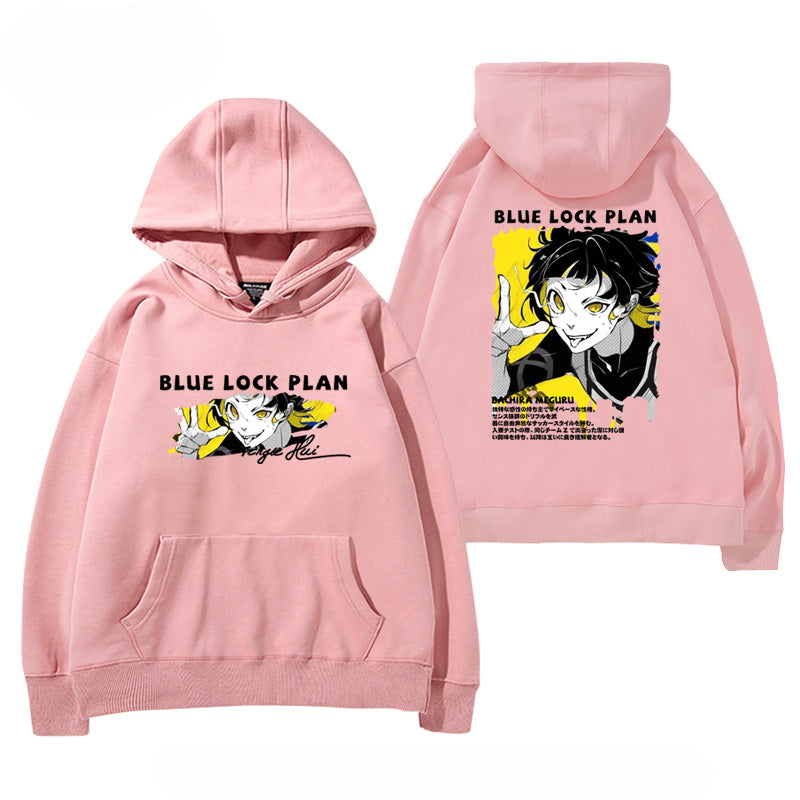 Casual Anime Graphic Print Pullover Hoodie