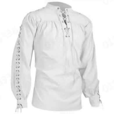 Men's Lace Long Sleeve Medieval Shirt