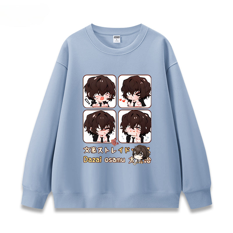 Unisex Anime Crew Neck Cotton Sweatshirt
