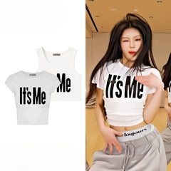WONHEE Same IT'S ME Cropped Top Vest