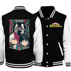 Unisex Casual Anime Print Baseball Jacket