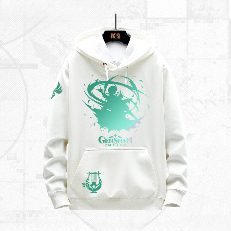 Unisex Game Venti Printed Loose Hoodie