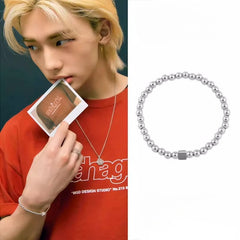 Trendy Hyunjin Round Bead Bracelet