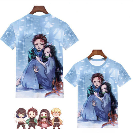 Unisex Anime Shinobu Digital Print Loose T-Shirt