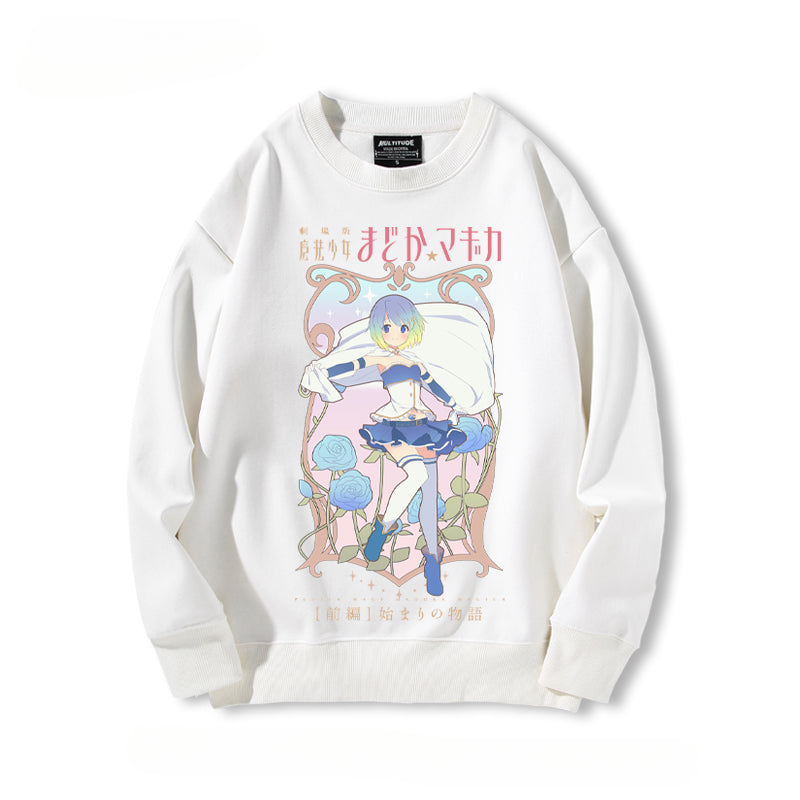 Cute Girls' Anime Crew Neck Sweatshirt