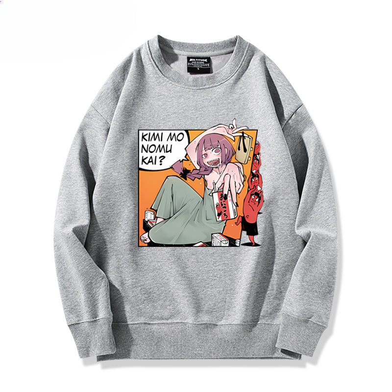 Trendy Anime Cos Crew Neck Sweatshirt