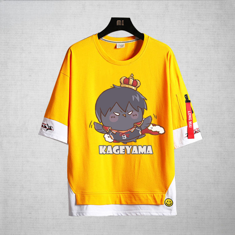 Unisex Cute Anime Printed Short-sleeved T-shirt
