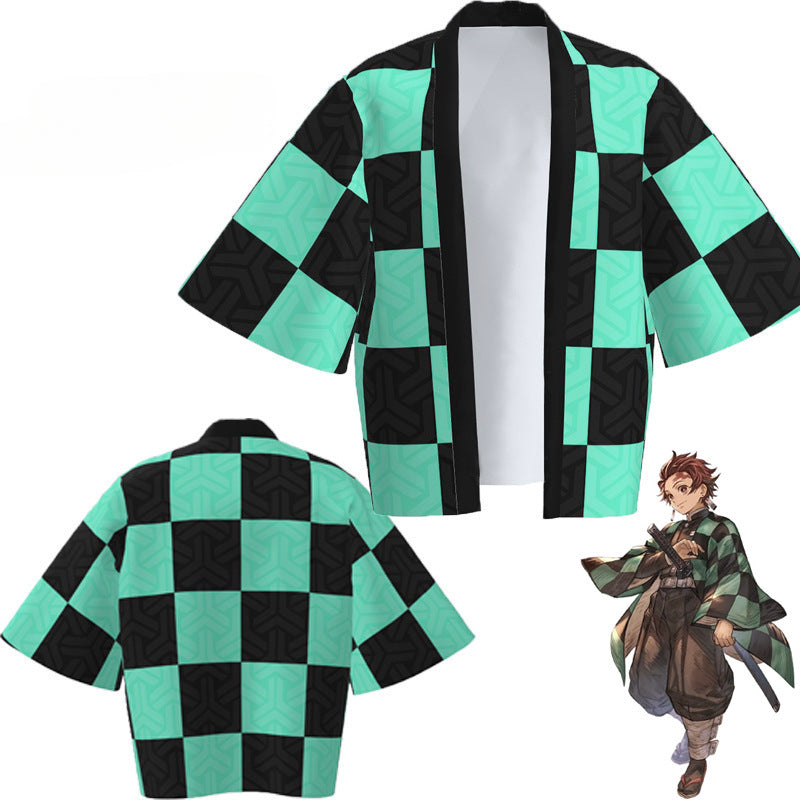 Casual Anime Tanjiro Cosplay Cloak Pajamas