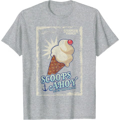 Scoops Ahoy Ice Cream Cone Vintage Poster T-Shirt