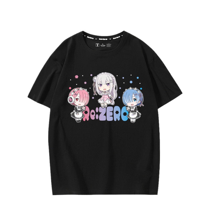Unisex Anime Print Short Sleeve T-Shirt