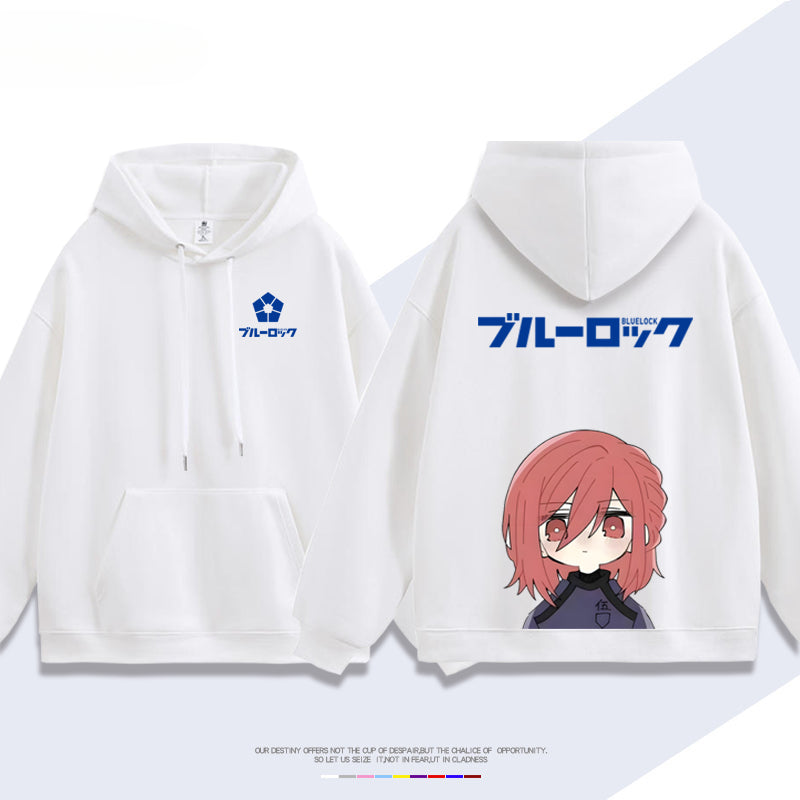 Unisex Anime Pattern Printed Pullover Hoodie