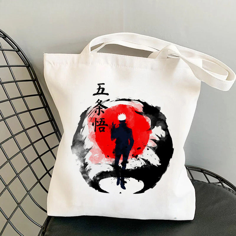 Casual Anime Printed Canvas Shoulder Bag