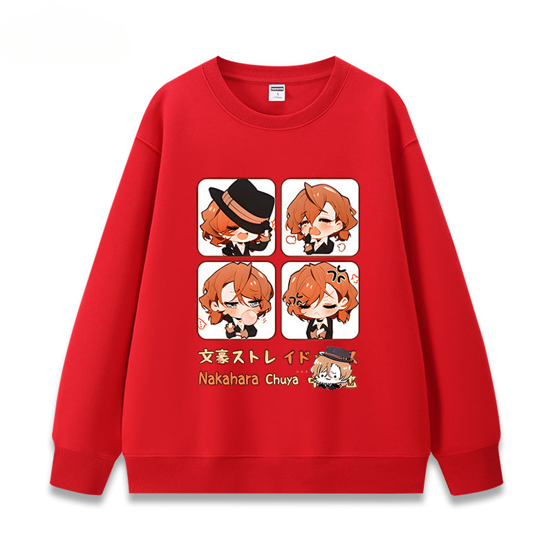 Unisex Anime Crew Neck Cotton Sweatshirt