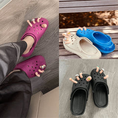 Funny Simulated Feet Toes Crocs Decoration