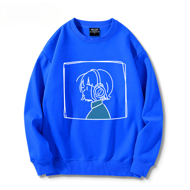 Girls' Anime Cos Loose Sweatshirt
